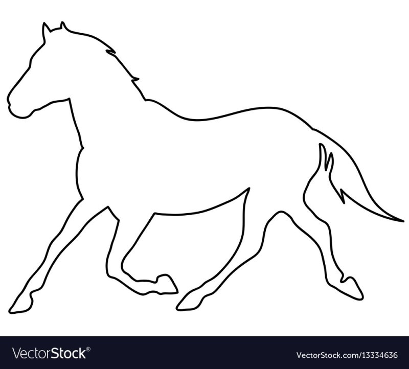 Трафарет лошади