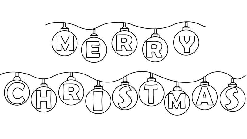 Трафарет на окно Merry Christmas