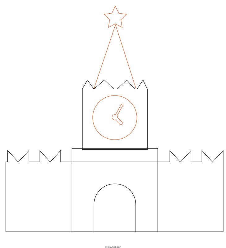 Спасская башня Кремля для детей