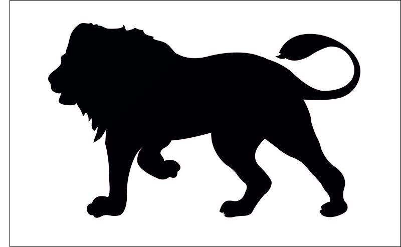 Лев силуэт