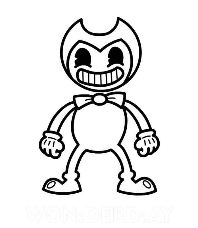 Раскраски БЕНДИ И чернильная машина Борис