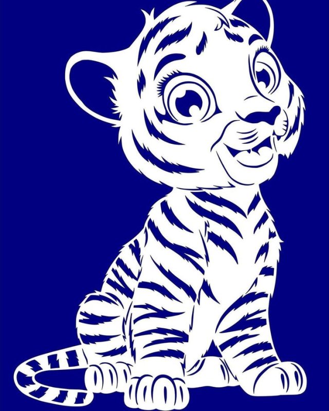 Вытынанка тигр