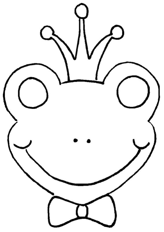 Маска лягушки с короной