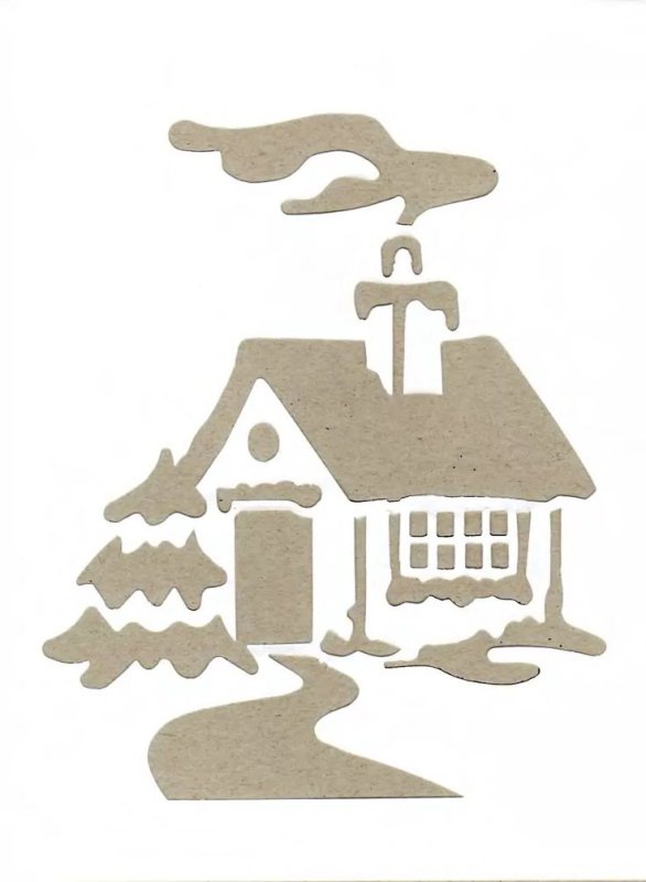 Вырезки на окна домики