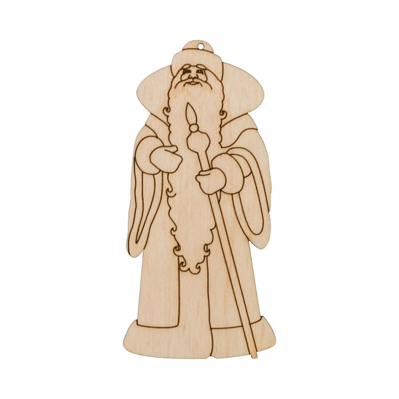 Фигурка Деда Мороза из фанеры