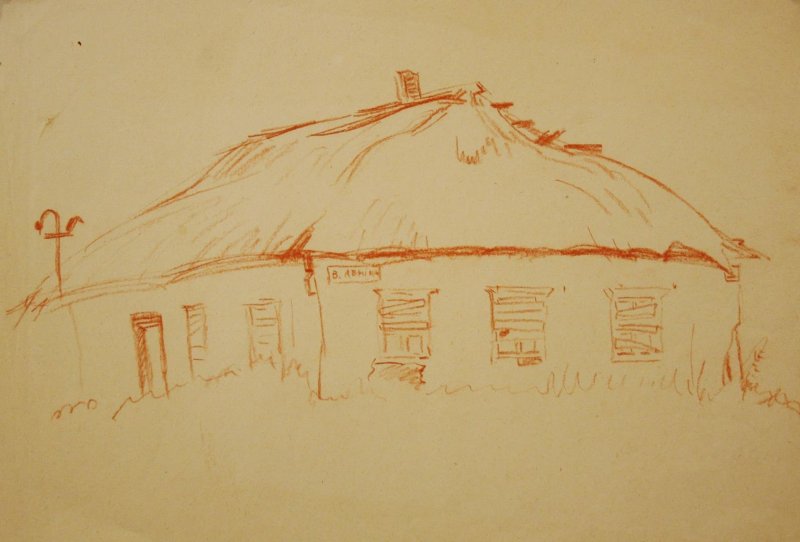 Украинская хата рисунок