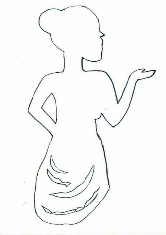 Силуэт девочки для вырезания