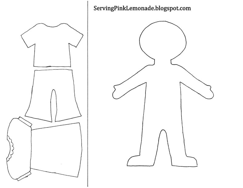 Трафарет куклы