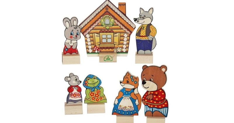 Герои сказки Теремок для фланелеграфа