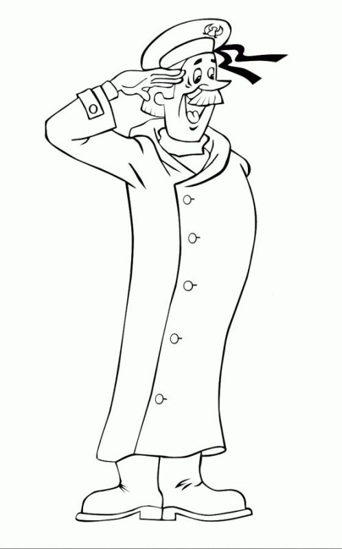 Раскраска почтальон Печкин из Простоквашино