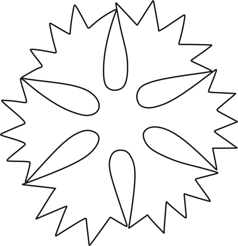 Контур василька для вырезания