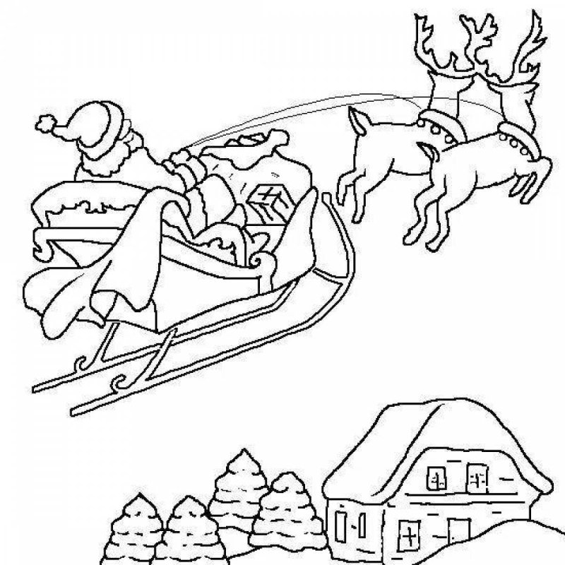 Дед Мороз на санях