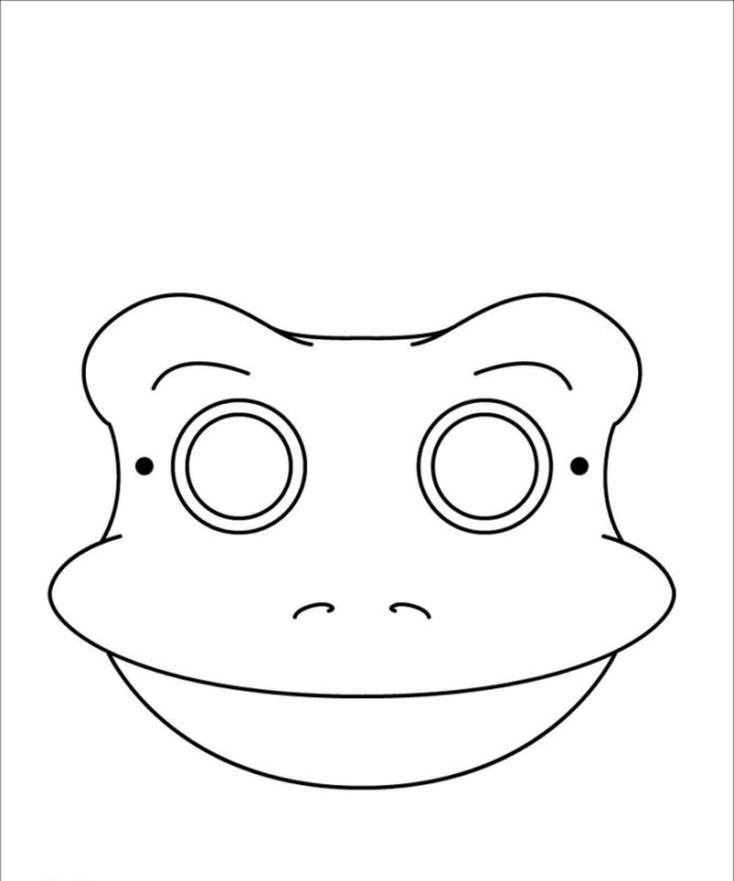 Маска раскраска для детей