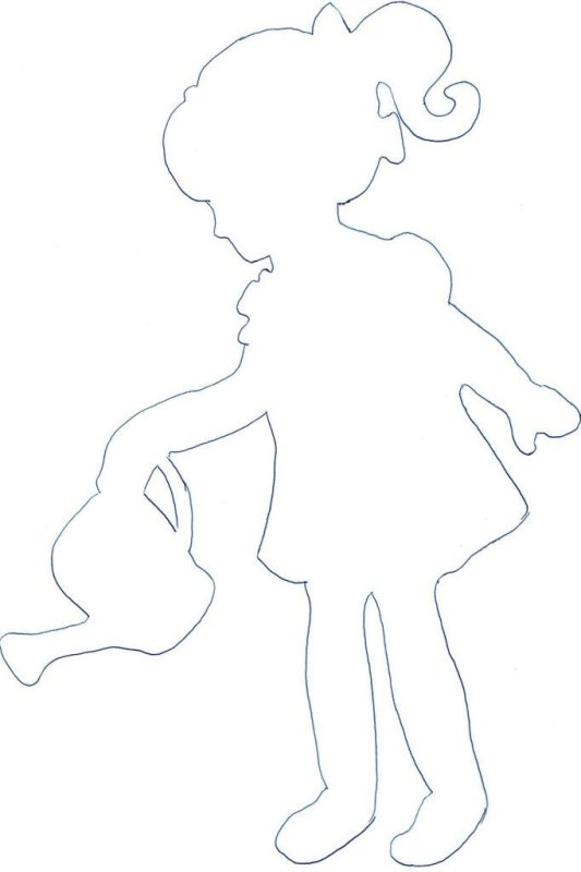 Силуэт девушки для вырезания
