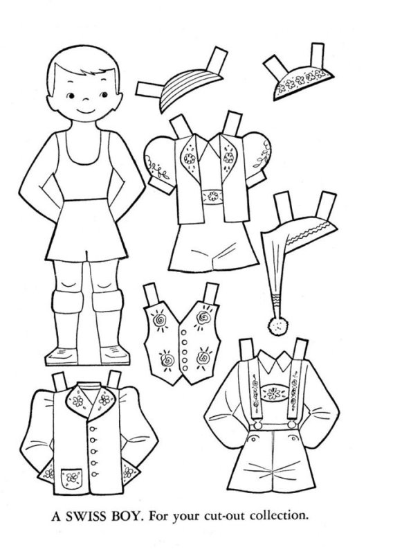 Одежда раскраска для детей