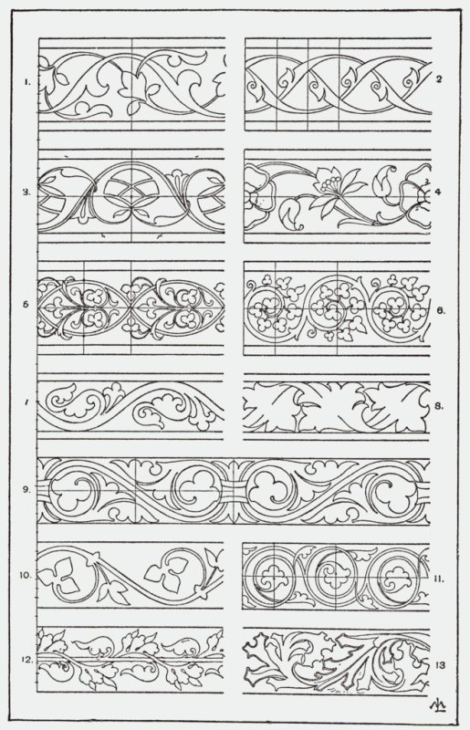 Орнаменты для плоскорельефной резьбы по дереву