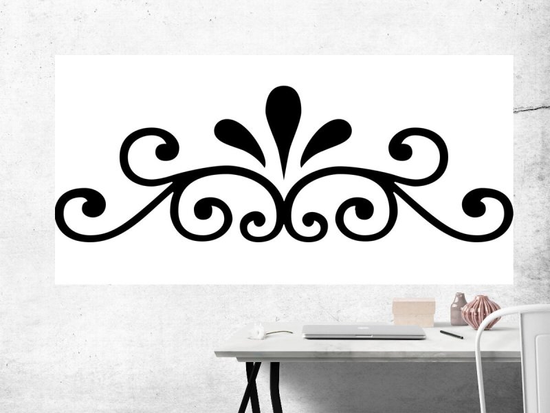 Завитки трафарет