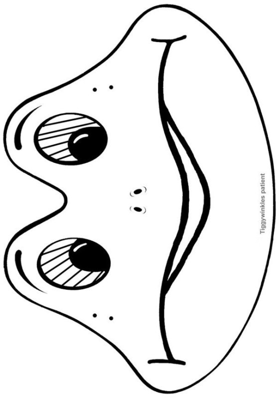 Маски Теремок трафарет