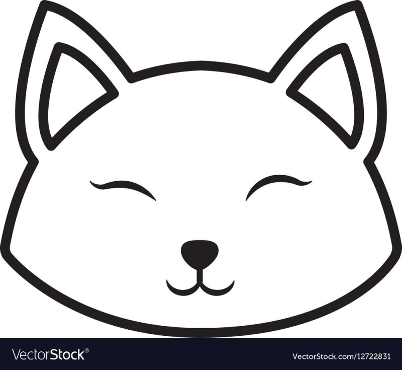 Контур головы кошки