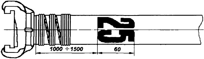 Маркировка всасывающих рукавов 125 в пожарных частях