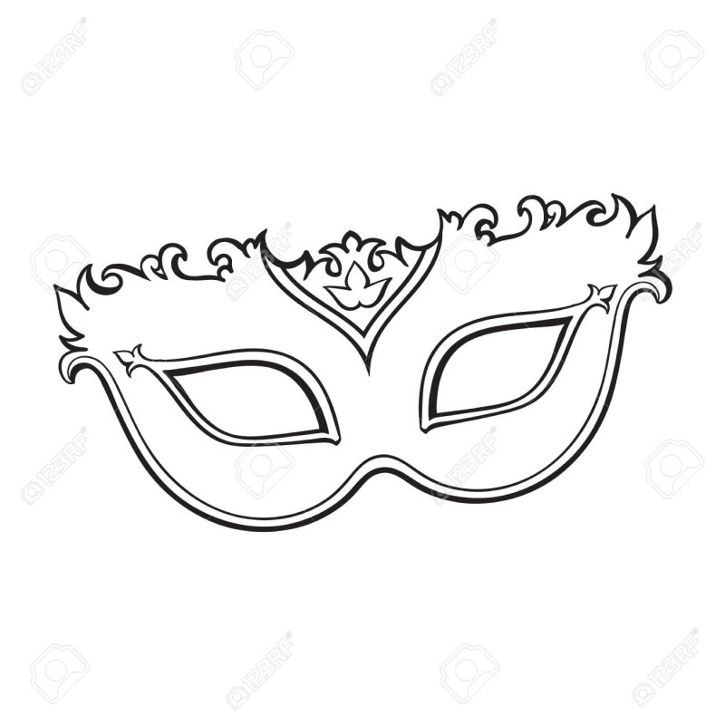 Трафареты карнавальных масок для лица