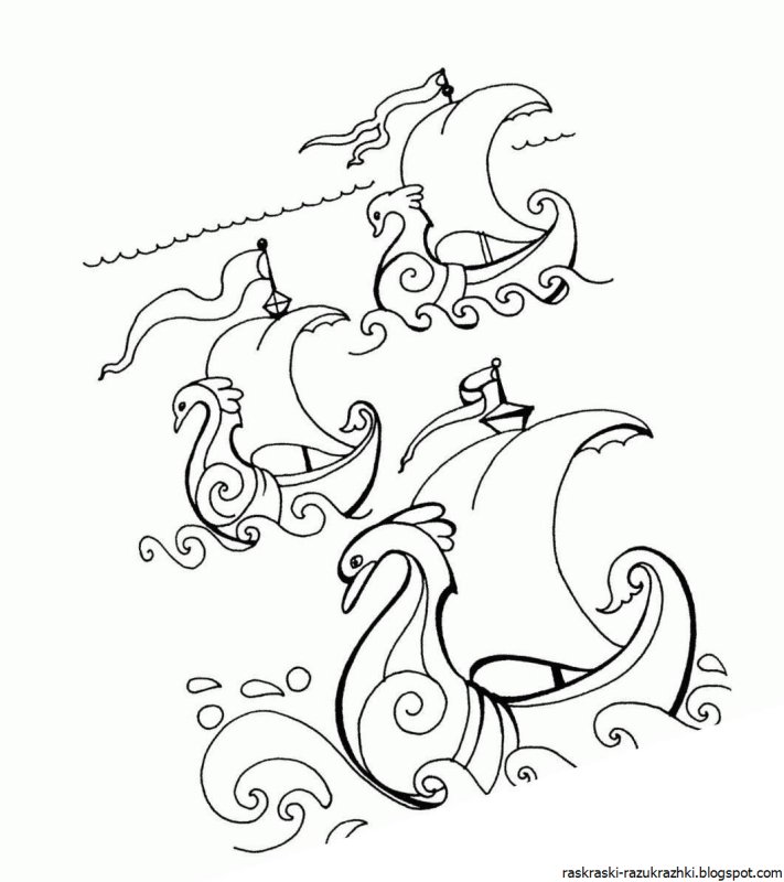 Сказки Пушкина раскраски для детей