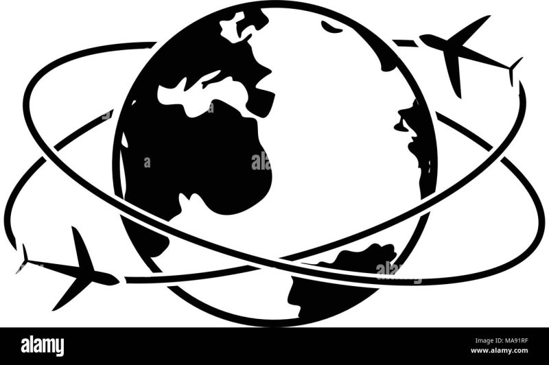 Путешествие вектор чб