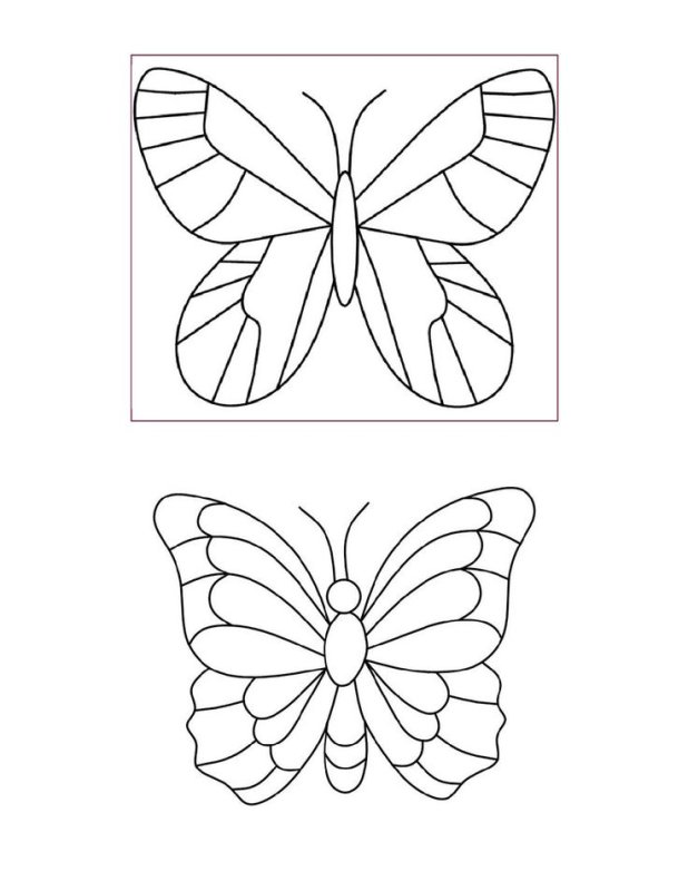 Трафареты бабочки