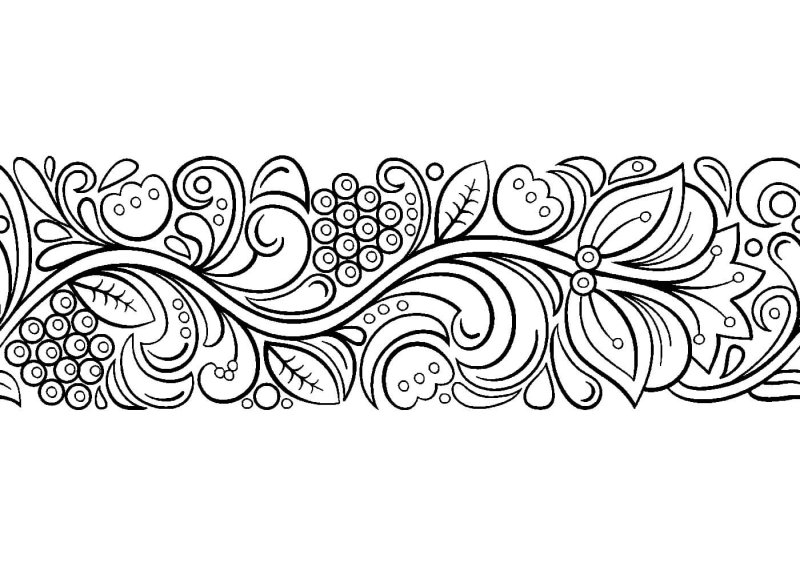 Хохломская роспись трафареты