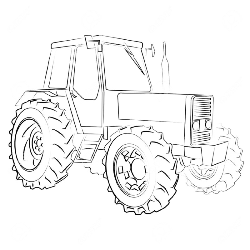 Раскраски трактор МТЗ 82