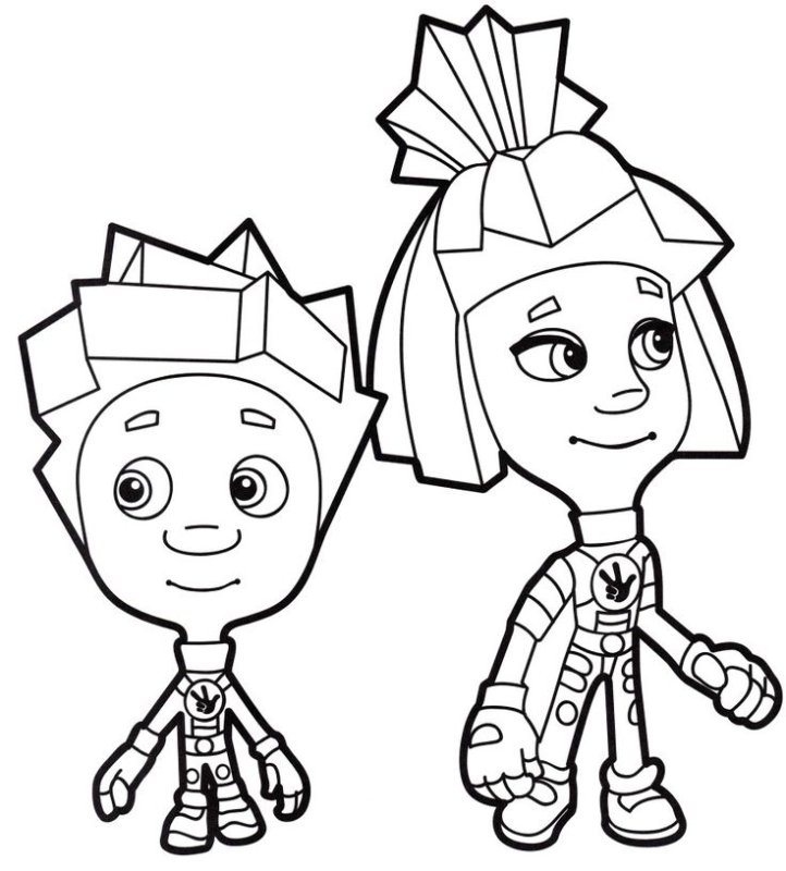 Раскраска Фиксики Нолик