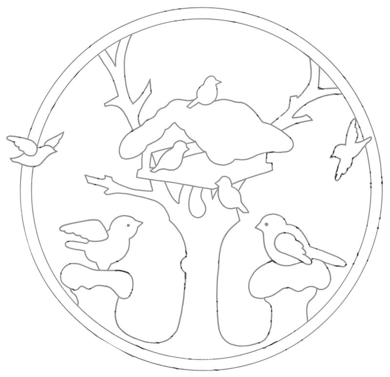 Новогодние витражи на окна