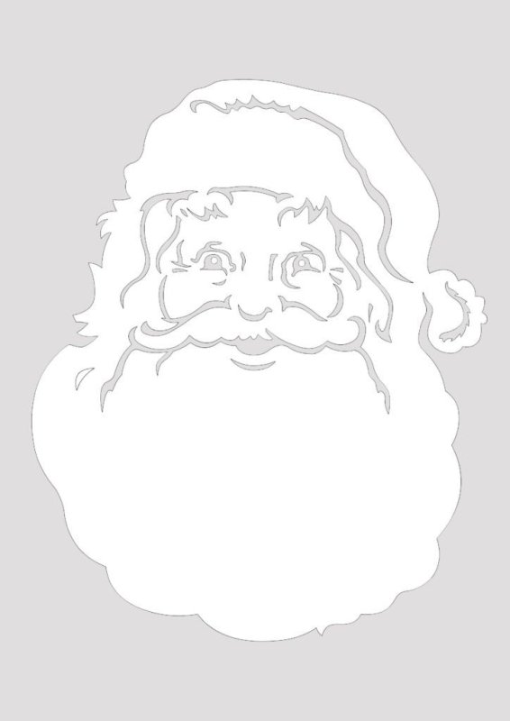 Дед Мороз трафарет