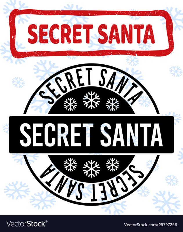 Тайный Санта штамп