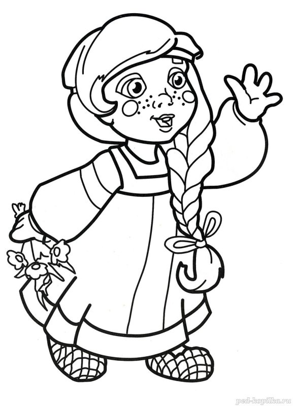 Внучка раскраска для детей
