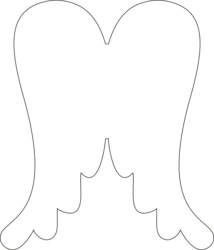 Крылья ангела трафарет