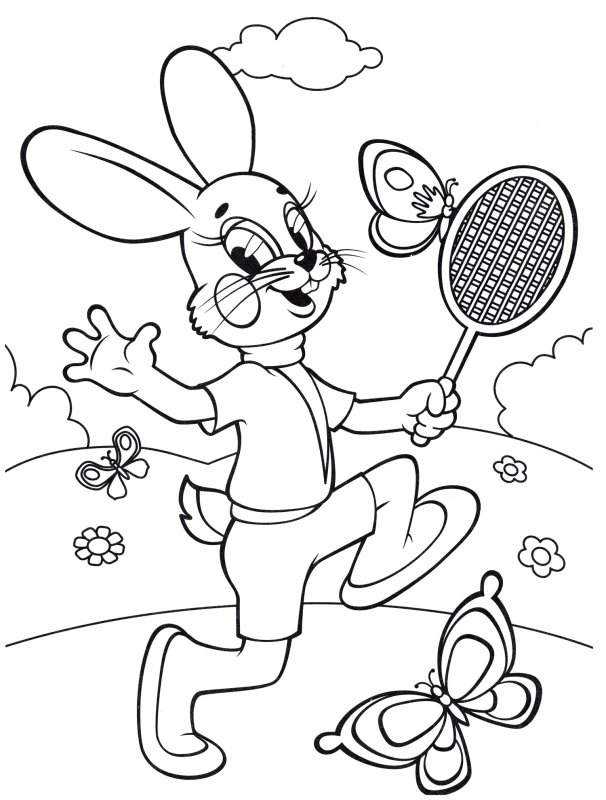 Заяц ну погоди раскраска