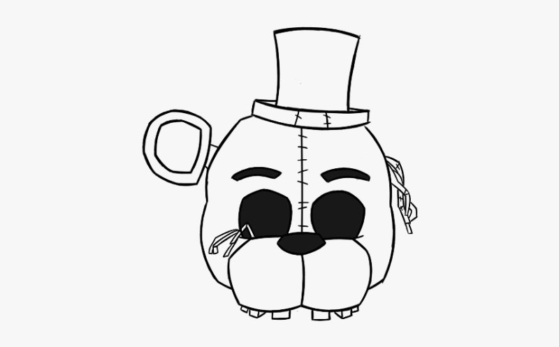 Голден Фредди для срисовки