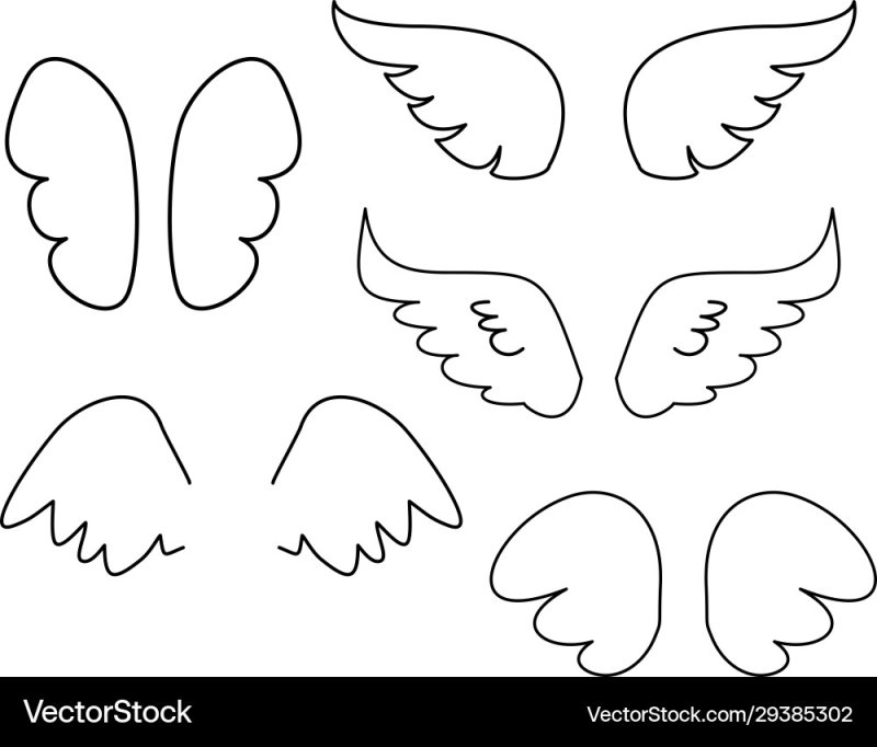 Крылышки трафарет