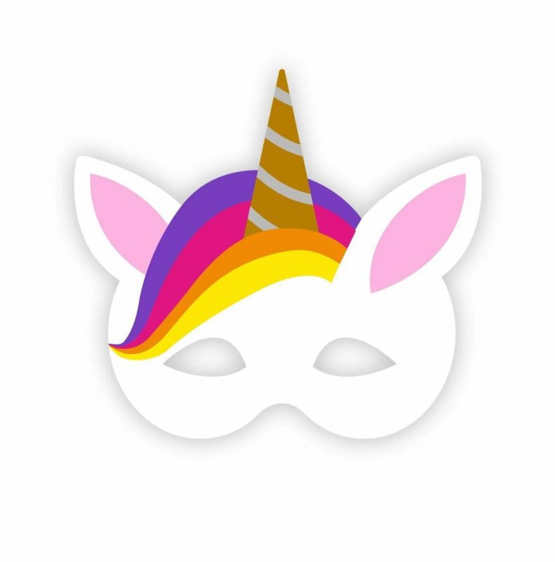 Новогодняя маска единорога