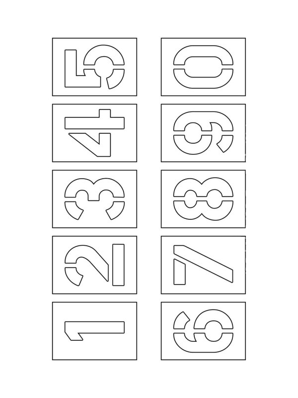 Трафарет "цифры"