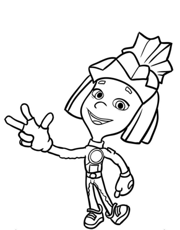 Раскраска Нолик из Фиксиков