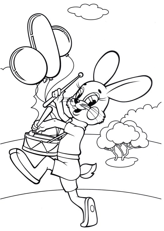 Заяц из ну погоди раскраска