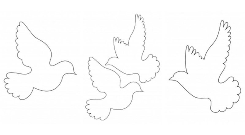 Голуби шаблоны для вырезания
