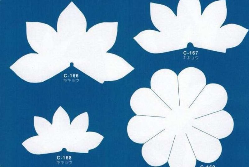 Трафареты цветов для поделок