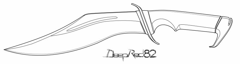 Нож кукри рисунок из стандофф 2