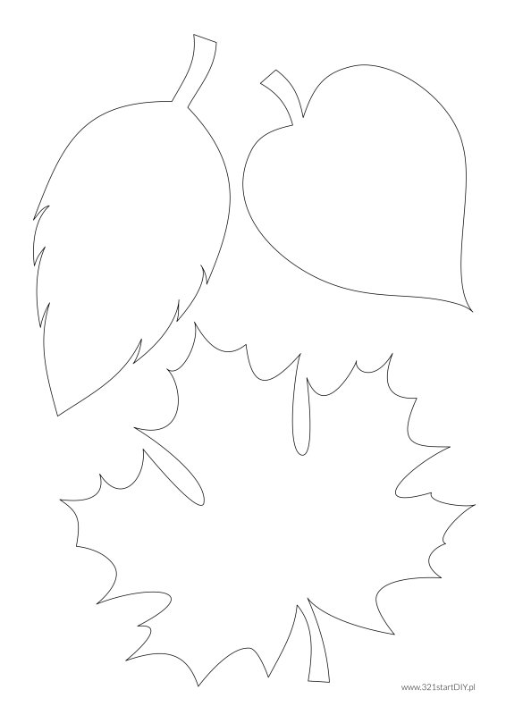 Листья трафарет для вырезания