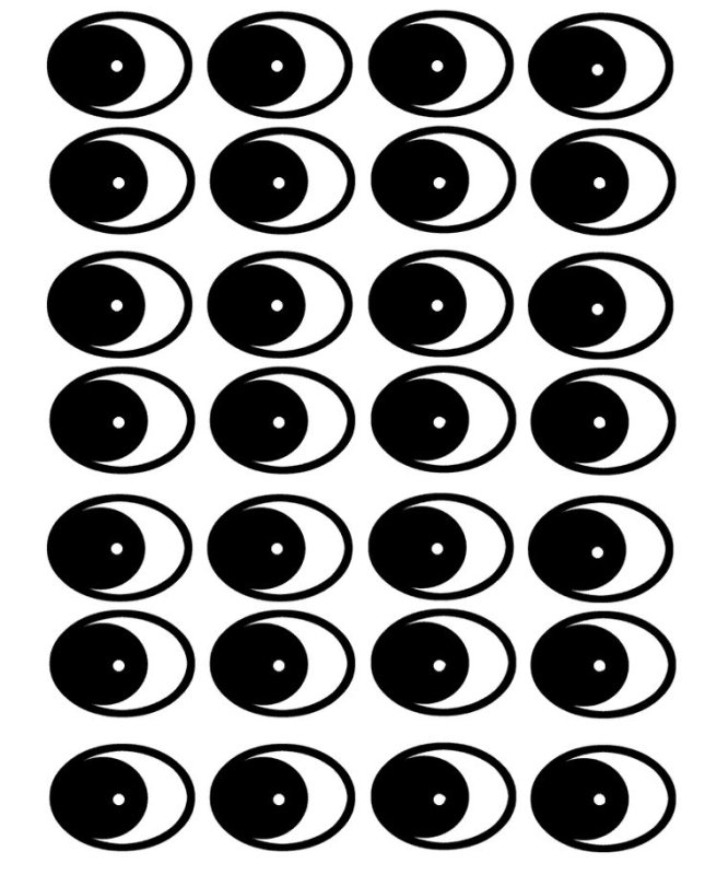 Глазки черно белые