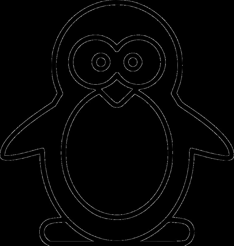 Пингвин раскраска для детей