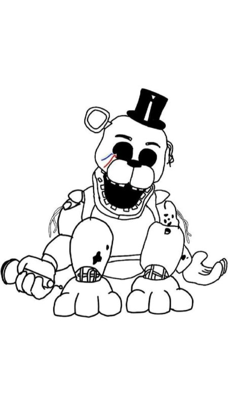 Рисунок АНИМАТРОНИК Голден Фредди.